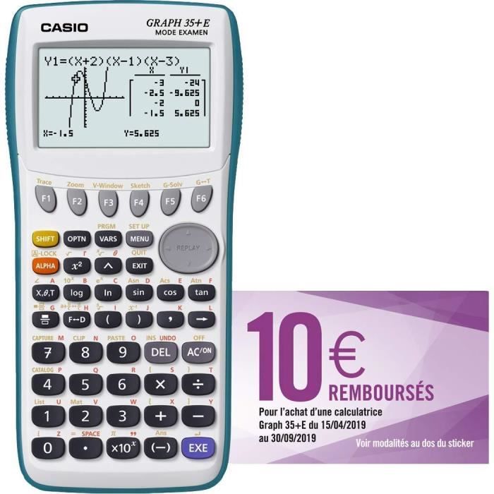 Casio Graph 35 E Calculatrice Graphique Usb Avec Mode Examen Achat Vente Calculatrice Casio Graph 35 E Cdiscount