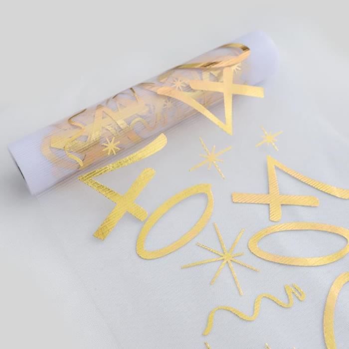 Chemin De Table Or 28CM X 10M Pour 18 Ans - Décoration Anniversaire 18 Ans Joyeux Anniversaire