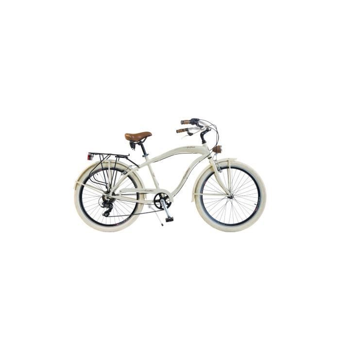 Cruiser Vélo de Ville Retro Via Veneto by Canellini Aluminium Homme Beige - 26\