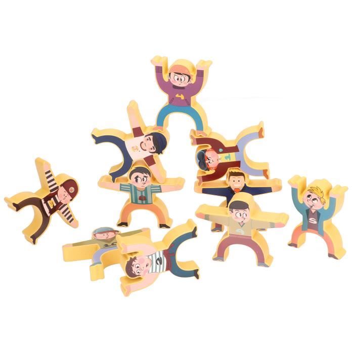 JEU D'EMPILAGE ET de tri de formes en bois pour enfants 1 à 3 ans EUR