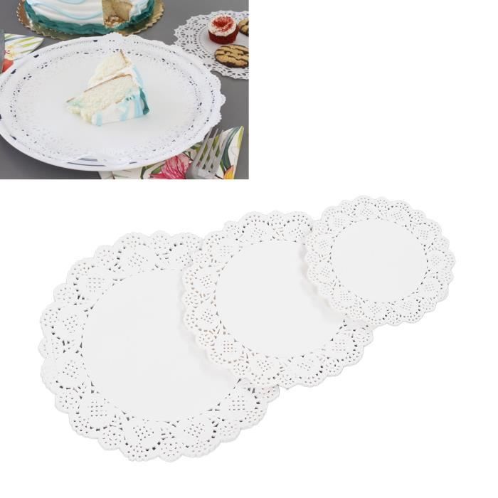 Zuahaly Lot De 150 Napperons En Papier Rond Dentelle Blanche