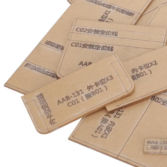 Templates Acrylique Pour Portefeuille - Lot 2 Modèles - Modèles Cuir Maroquinerie DIY - Taille Finie 10x7 Cm