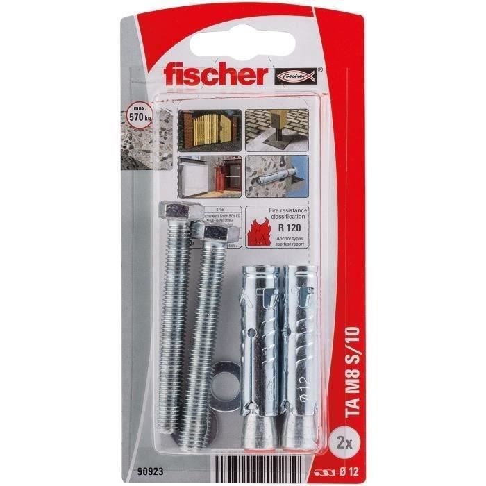 FISCHER - Cheville lourde ta m 8 s blister de 2