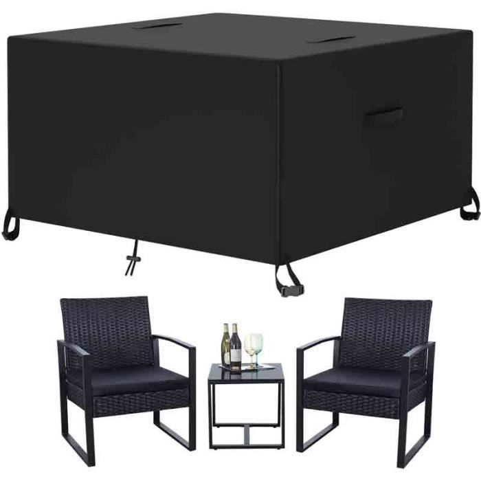 Housses de Meubles 123x123x74cm Essort Housse Salon de Jardin Imperméable Housse de Protection Meubles Couverture de Jardin pour T