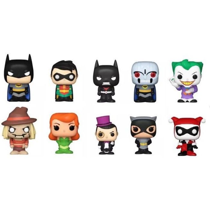 Lot Funko Pop Bitty Pop – Batman, Robin, Batgirl, Catwoman – DC Comics Occasion