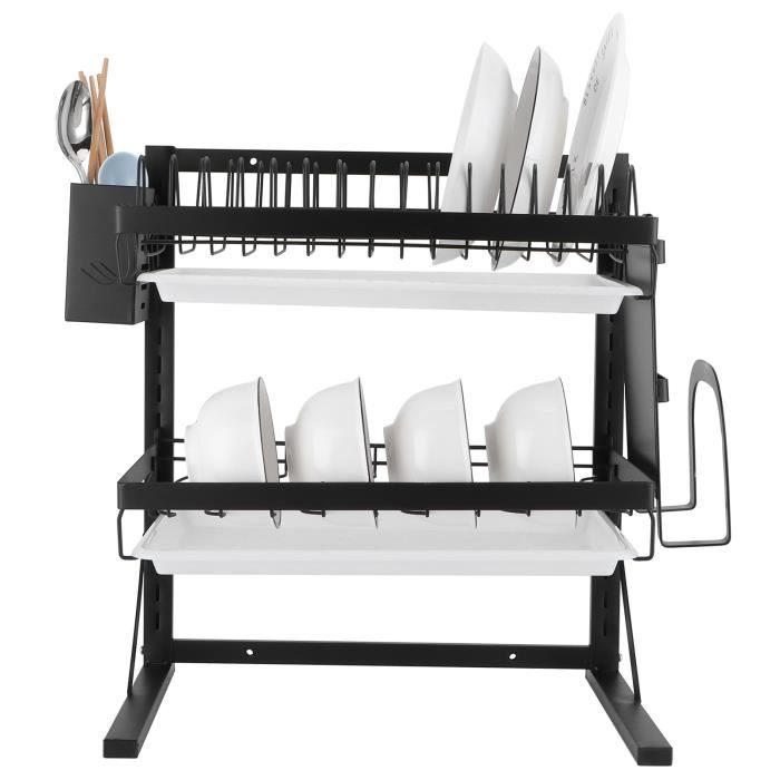KINGRACK Égouttoir à Vaisselle à 2/3 Niveaux, Facile à Assembler Avec