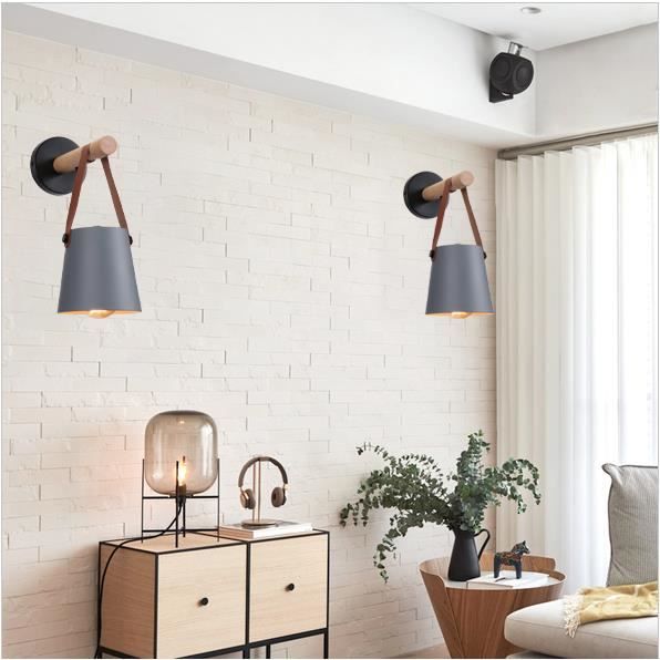 IDEGU Lampe Murale Intérieur Vintage en Fer Blanc,E27 Applique Murale