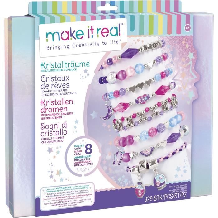 Coffret Bijoux Cristaux De Reve Envoutants - Make It Real - Fabrication de bijoux enfants - Dès 8 an