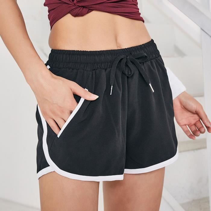 Short de Sport Femme Yoga Fitness Running Gym Mode - Noir - Fitness - Femme  - Spandex Noir - Cdiscount Sport