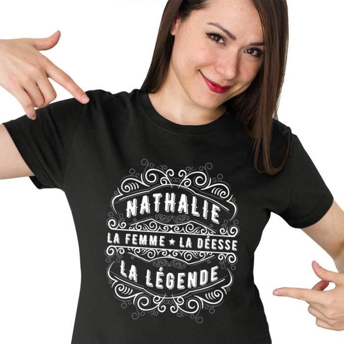 Nathalie la Femme la D esse la L gende T shirt Femme Pr nom