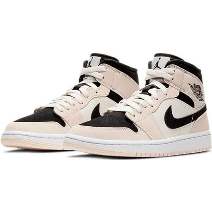 Basket NIKE Air Jordan 1 Jordan One AJ 1 Mid Chaussure pour Homme et Femme  Noir Noir - Cdiscount Chaussures