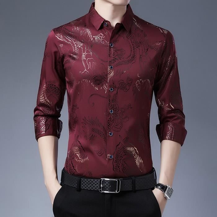 Chemise rouge dragon deals