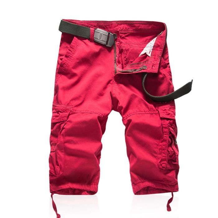 Short Cargo Homme Rouge Short Cargo Pantalon Cargo Homme