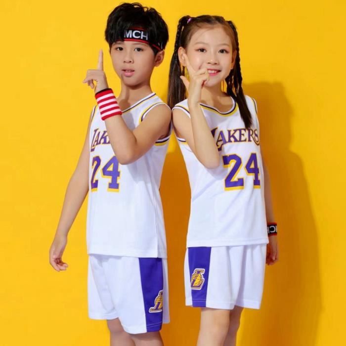 Ensemble de vêtements de basket-ball - Maillot de basket-ball pour enfants  24 Maillot et short de basket-ball- Electric White - Cdiscount Sport