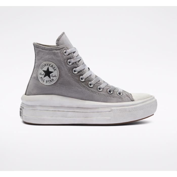 Converse plateforme top haute blanche