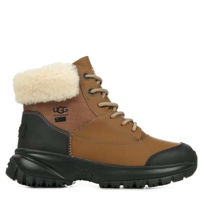 Bottines Femme UGG Yose Fluff V2 Imperm able Marron Cuir