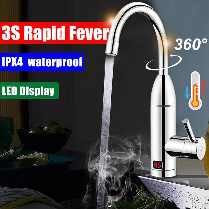 Robinet Chauffe-eau électrique instantané, avec affichage de la  température，220v 3000w # 1 - Cdiscount Bricolage