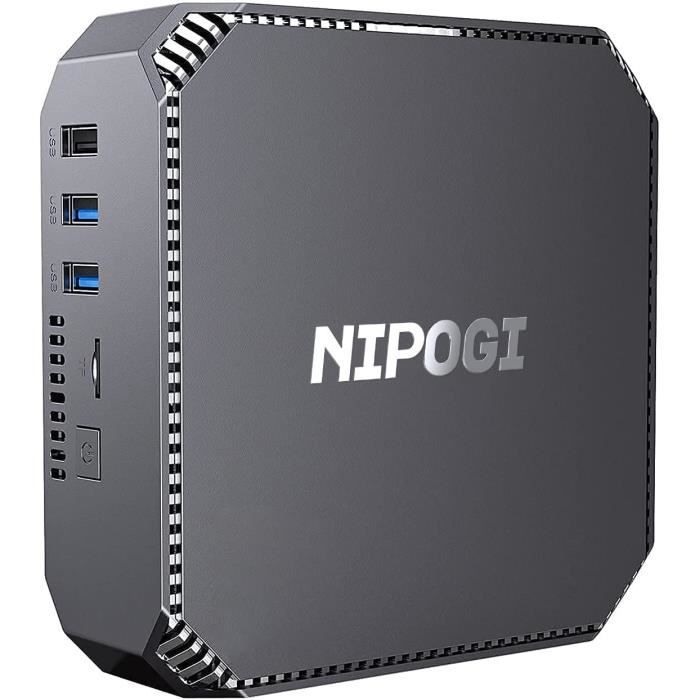 NiPoGi - Mini PC AK2 Windows 10 Pro, 8 Go de RAM/128 Go SSD Celeron J3455,  mSATA, SSD 2,5 pouces, WiFi 2,4 G/5,0 G, Quad Core, 4K HD - Cdiscount  Informatique