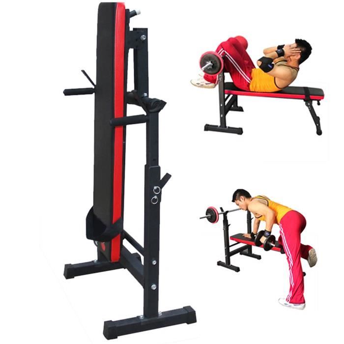 Banc De Musculation Equipement Professionnel De Gymnase 110cm L 55cm H 42cm H Noir Prix Pas Cher Cdiscount