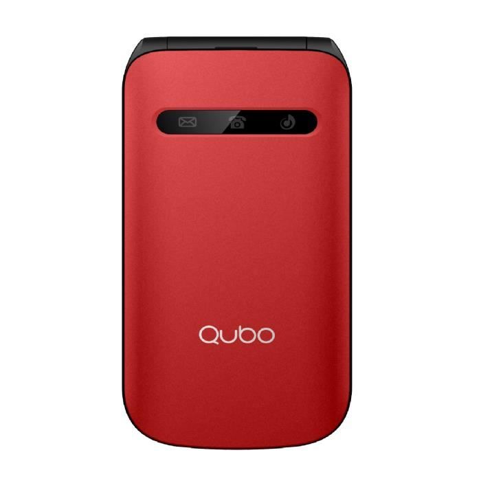 Téléphone Portable à Clapet Pour Seniors - Grands Boutons, écran Simple - Rouge, Neuf Sous Blister