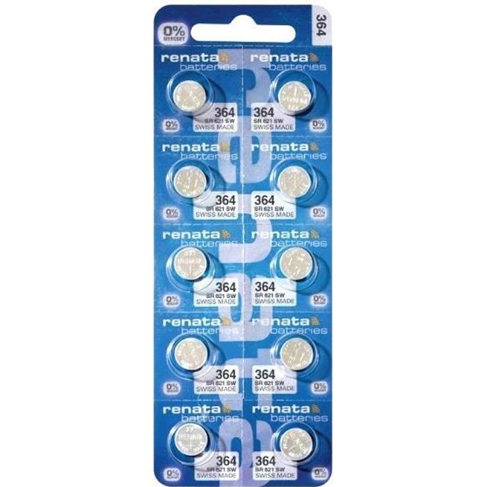 Lot de 10 piles montre 364 SR621SW RENATA Cdiscount Jeux Jouets