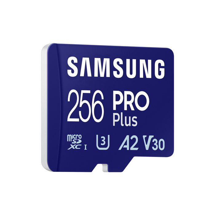 Carte Mémoire - SAMSUNG - Pro Plus - 256 Go - Micro SDXC - 180 Mo/s Lecture - 130 Mo/s Écriture