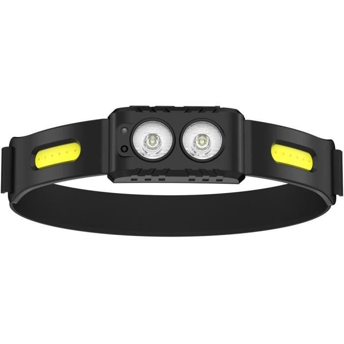 Lampe Frontale Warsun 0WL – 1000 Lumens, Détecteur De Mouvement, Double LED, étanche, Jusqu’à 30 H D’autonomie