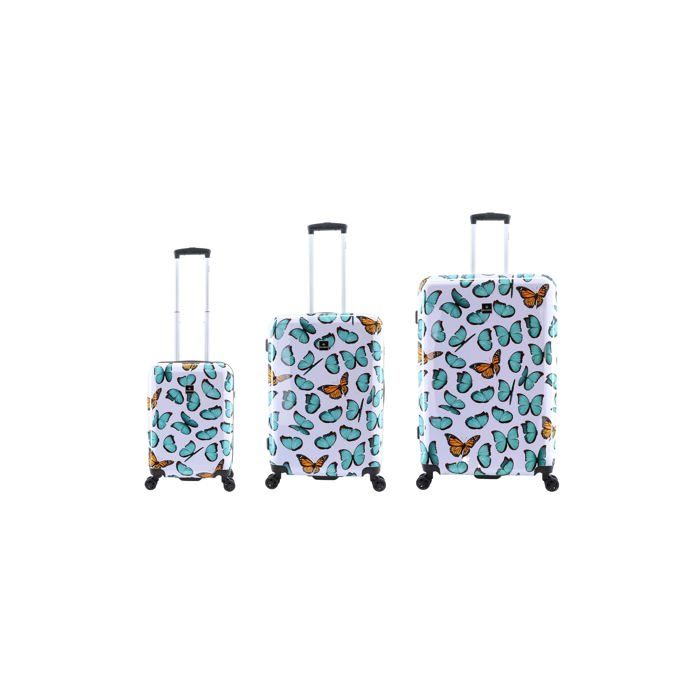 Saxoline Black Horse 77 cm Grande Valise de voyage 8 Roues Imprimé