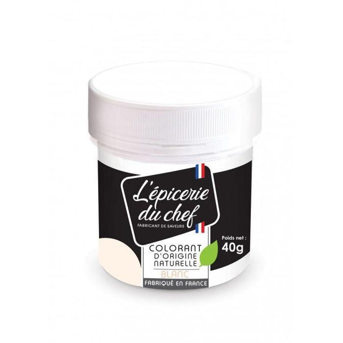 Colorant alimentaire d'origine naturelle Blanc 40 g - Cdiscount Au quotidien