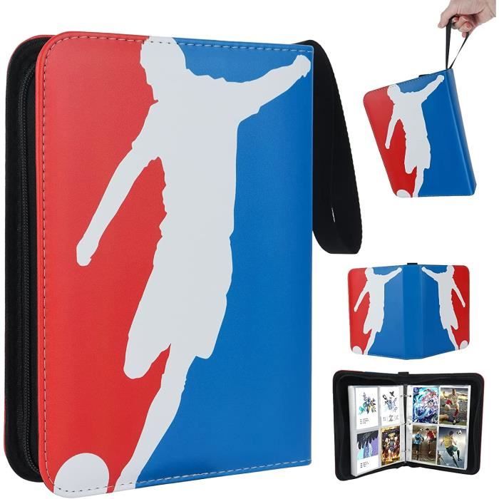 Classeur Cartes De Football - 50 Pages (400 Cartes), Fermeture éclair, En Cuir PU, Avec Sangle De Transport