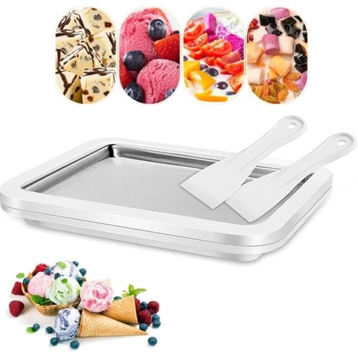 Machine à Glace Roulée Casenly - Avec 2 Spatules Pour Faire Des Glaces, Yaourts Glacés, Smoothies Maison