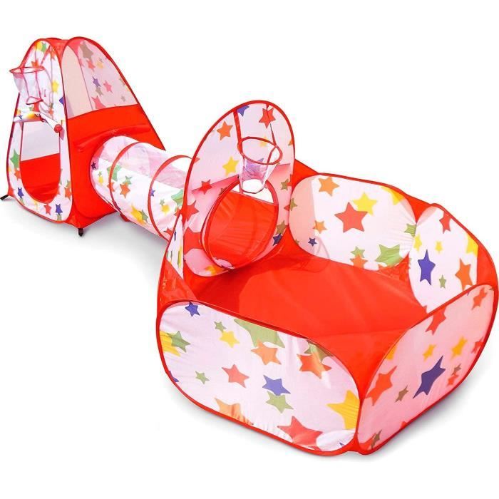 KIDUKU® kinderspeeltent ballenbak pop-up speeltent 200 ballen opbergtas voor binnen en buiten