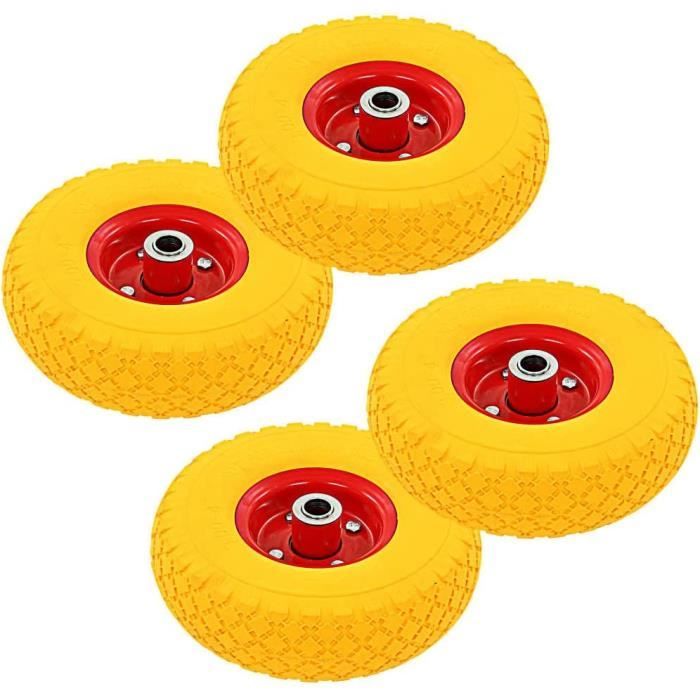 Pneu Pour Chariot/Diable/Brouette - 210x65 Mm, Roulement à Rouleaux, Jante Plastique - Pression Max 2 Bars