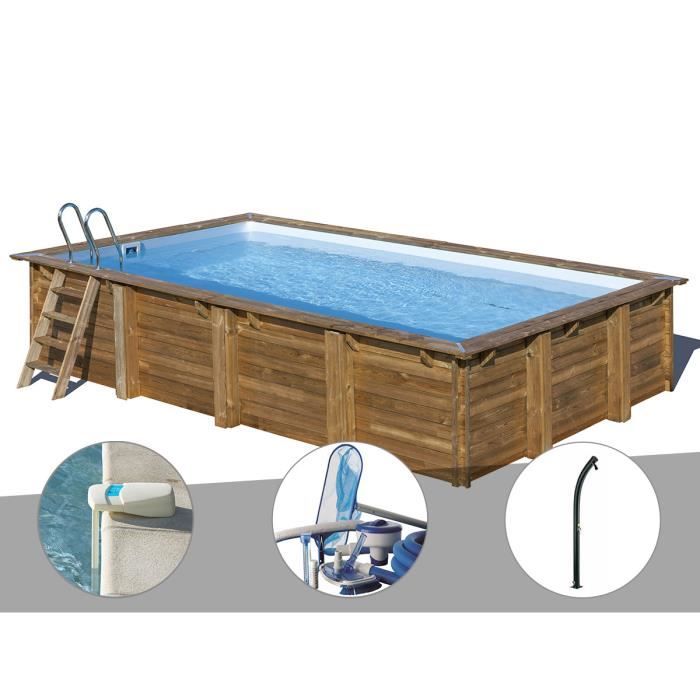 Kit Piscine Bois Sunbay Evora 6 00 X 4 00 X 1 33 M Alarme Kit D Entretien Douche Achat Vente Piscine Kit Piscine Bois Sunbay Evora Cdiscount