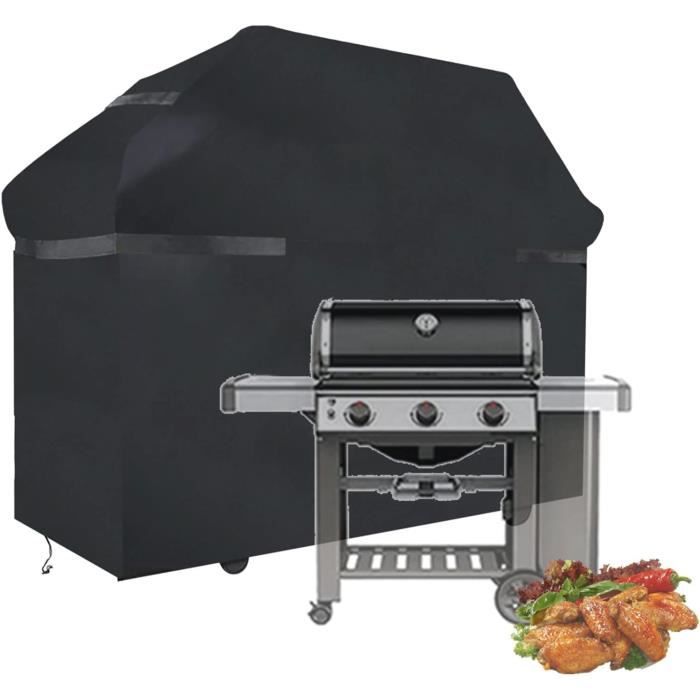 Housse De Protection Pour Four/Barbecue 62x62x28 Cm - Noir, Imperméable, Anti-UV - Adaptée Aux Fours 17 Pouces