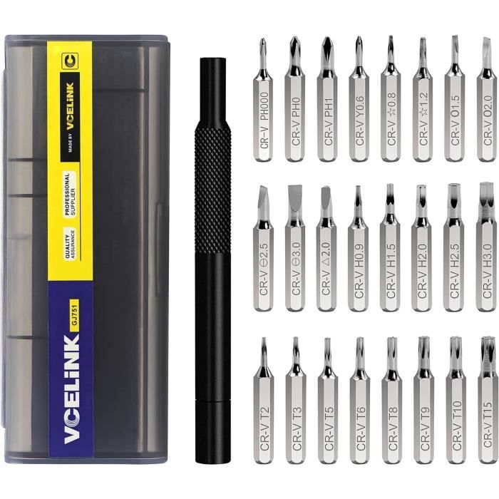 Kit de tournevis 30 40 44 embouts magnétiques de précision, jeu de