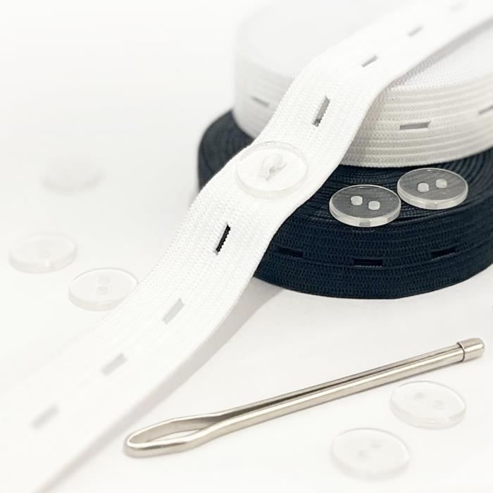 Bande Élastique Couture 40mm Blanc - 10m Pour Pantalons Et Vêtements