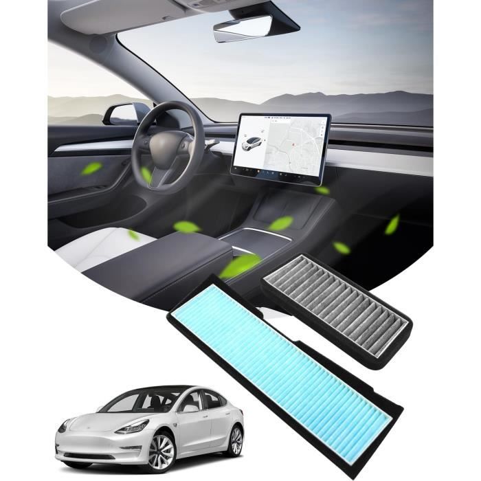 Tesla Model 3 Lot De 2 Filtres À Air Hepa Externes, Mode De Recirculation Externe, Mode