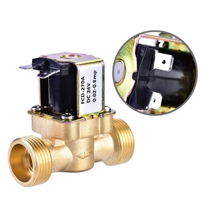 Électrovanne Électrique DN15 1/2'' Laiton AC220V - Pour Eau, Gaz, Huile | Imperméable | -5°C à 150°C