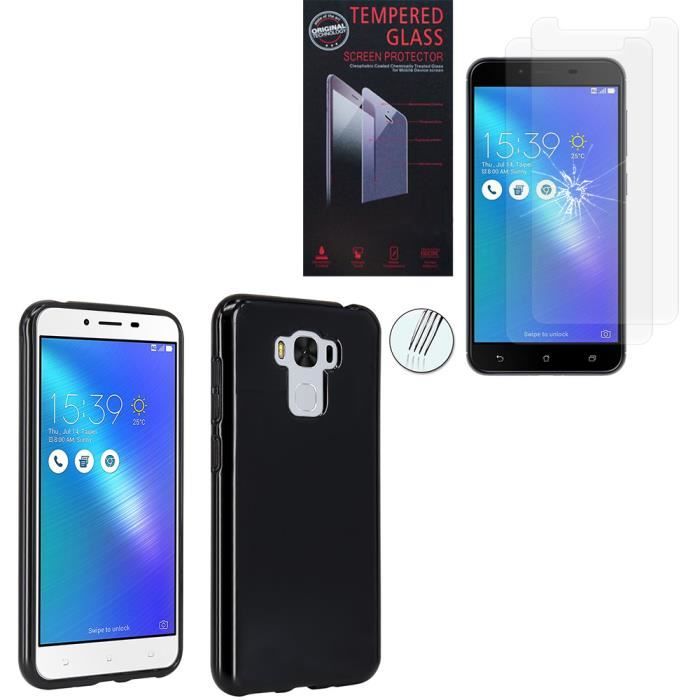 Pour Asus Zenfone 3 Max Zc553kl 5 5 Asus X00dd Coque Silicone Gel Noir 2 Films Verre Trempe Achat Accessoires Smartphone Pas Cher Avis Et Meilleur Prix Cdiscount