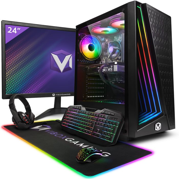 Vibox II-106 PC Gamer Complet • 23 Écran • Intel i5 10400F • RTX 5060 Ti • 16 Go RAM • 1 To SSD • Windows 11 • WiFi 6 + Bluetooth