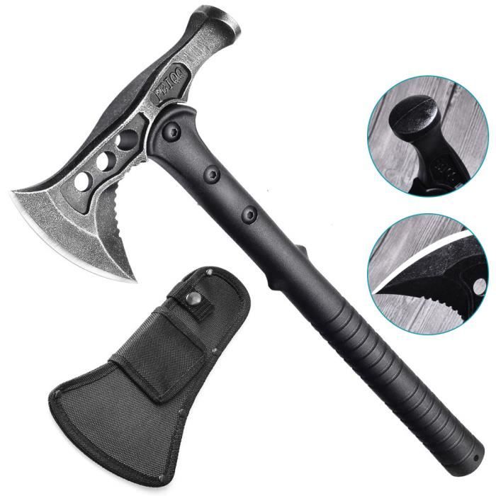 15"Hache de survie Militaire extérieur tactique Tomahawk hache Cdiscount Sport