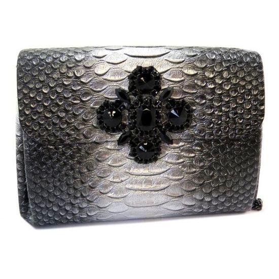 Sac bandouli re Lollipops gris noir 3 compartiments 18.5x13