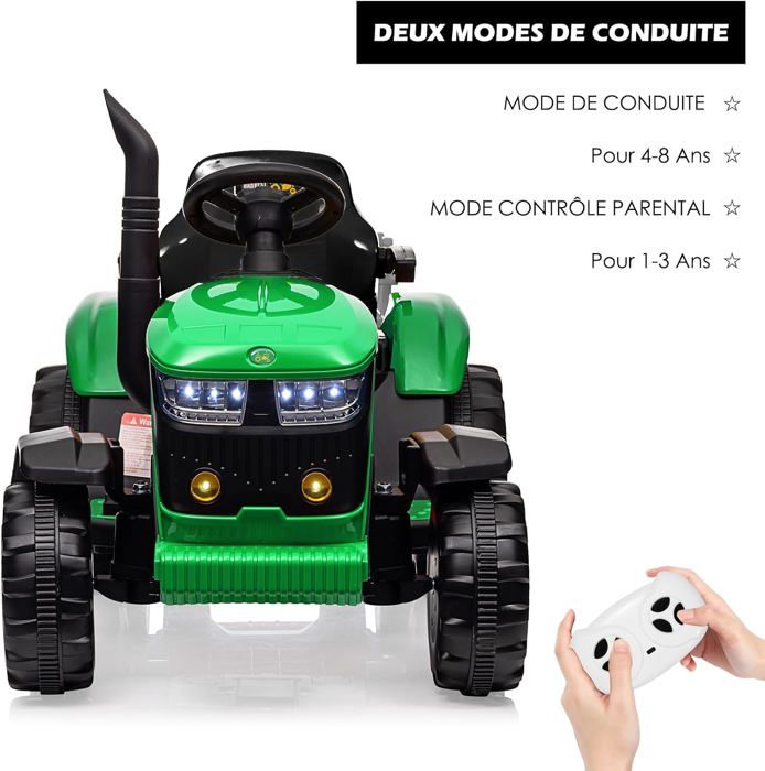 TTLIFE Véhicule Jouet Tracteur Agricole, avec Remorque pour Enfants 3 6 TTLIFE Véhicule Jouet Tracteur Agricole, avec Remorque pour Enfants 3 6