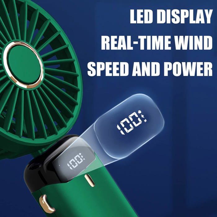 Mini Ventilateur de Bureau - TBEST - USB Rechargeable - 3 Vitesses - Portable - 60 dB - Bricolage