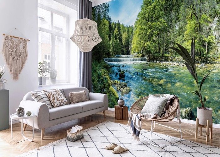 Tapisserie Murale Décorative Paysage Naturel 150x100cm - Tissu Polyester Pour Chambre, Salon, Décoration - 6