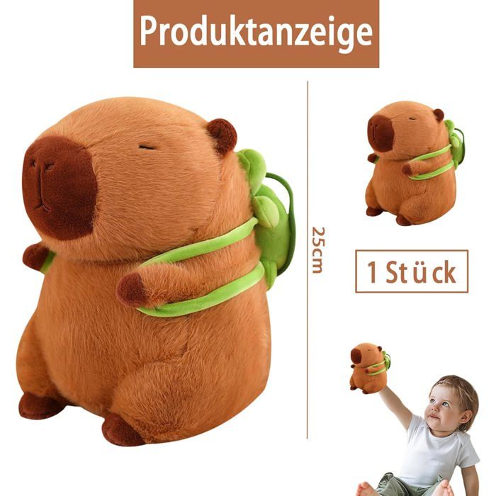 SKIPTHYBER Capybara Peluche Jouet, Poupée en Peluche Capybara,Dauphin Capybara en Peluche,Jouets Cochon d'Inde, Cadeaux de Pâques pour Enfants, Bas de Noël Enfants Garçons Filles