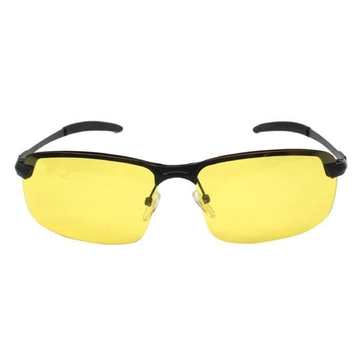 KANASTAL Jaune Lunettes Conduite de Nuit Nocturne Anti Reflets pour Hommes et Femmes Yellow Night Driving Glasses Men Women Antireflets Classique Vintage Métallique - Janue KANASTAL Jaune Lunettes Conduite de Nuit Nocturne Anti Reflets pour Hommes et Femmes Yellow Night Driving Glasses Men Women Antireflets Classique Vintage Métallique - Janue