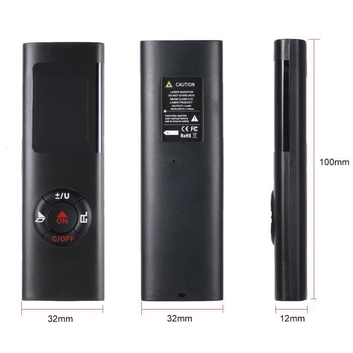 80m - Télémètre Laser numérique Intelligent, Mini distancemètre portable  Rechargeable par Usb - Cdiscount Bricolage