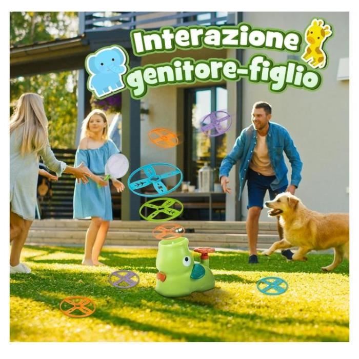 Jouet Extérieur Lanceur De Disques Volants éléphant - Pour Enfants 3-10 Ans - Développe La Coordination, Parfait Pour Jardin, Parc, Fêtes